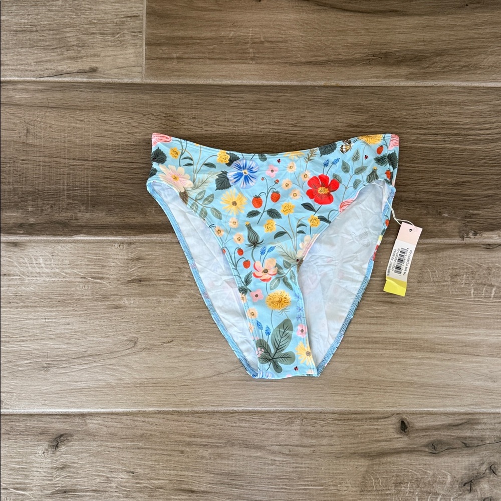 NWT Summersalt x Rifle Paper Co 4 Strawberry Fields swim bottom